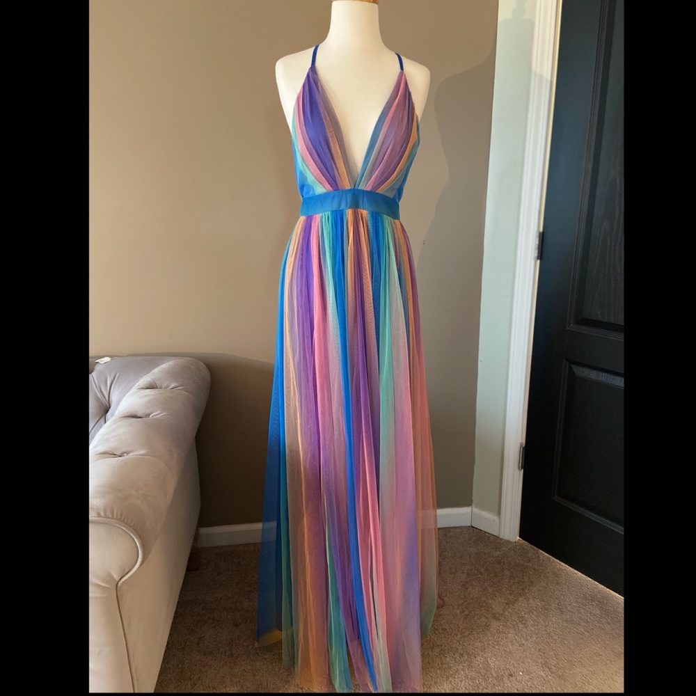 Colorful Floor Length Prom Dress/Gown